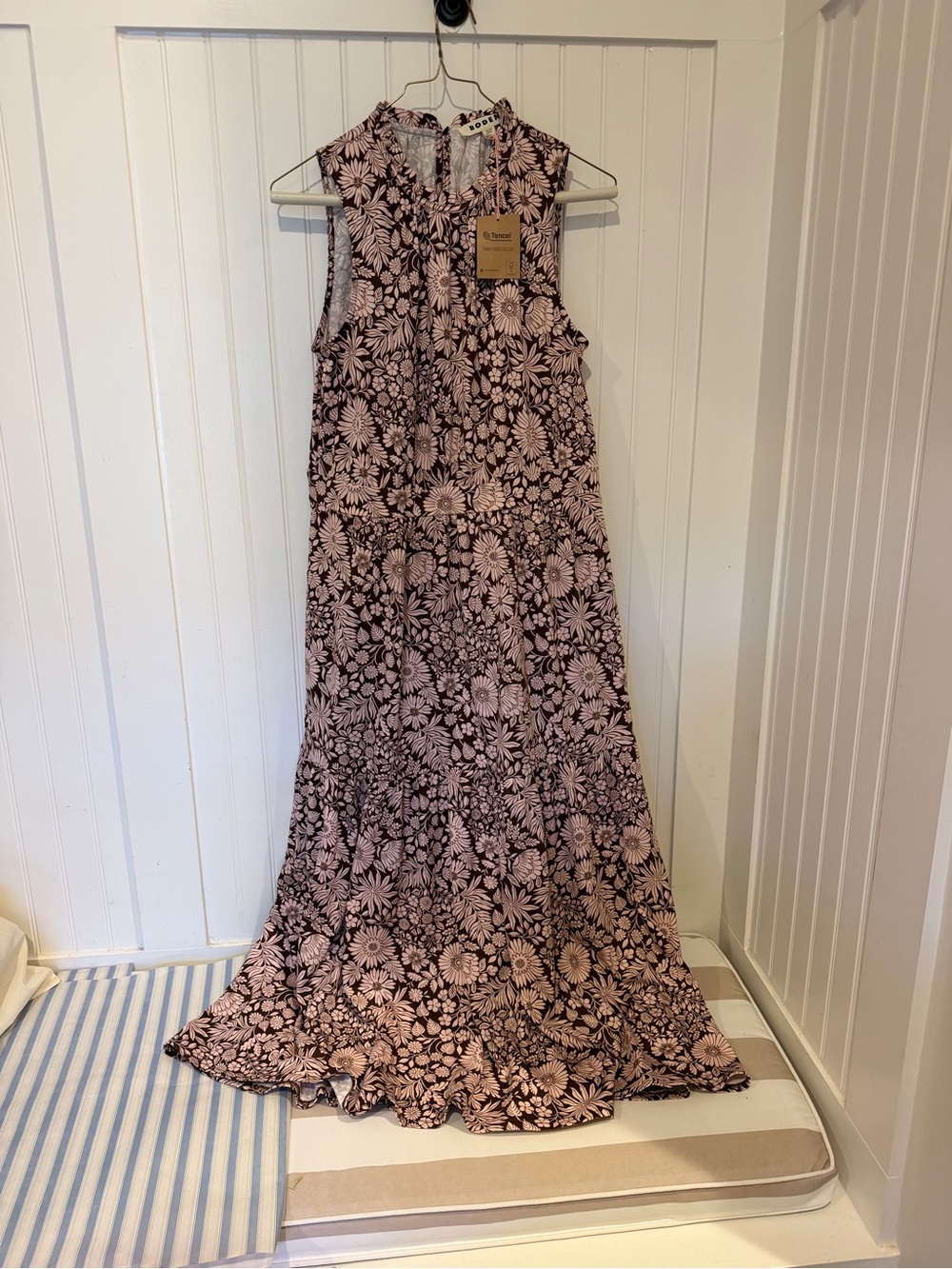 Boden Blush Floral Maxi Skirt with Brown Floral Print - Picture 2 of 3